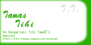 tamas tihi business card